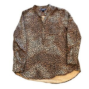 Lands End Cheetah Print Top